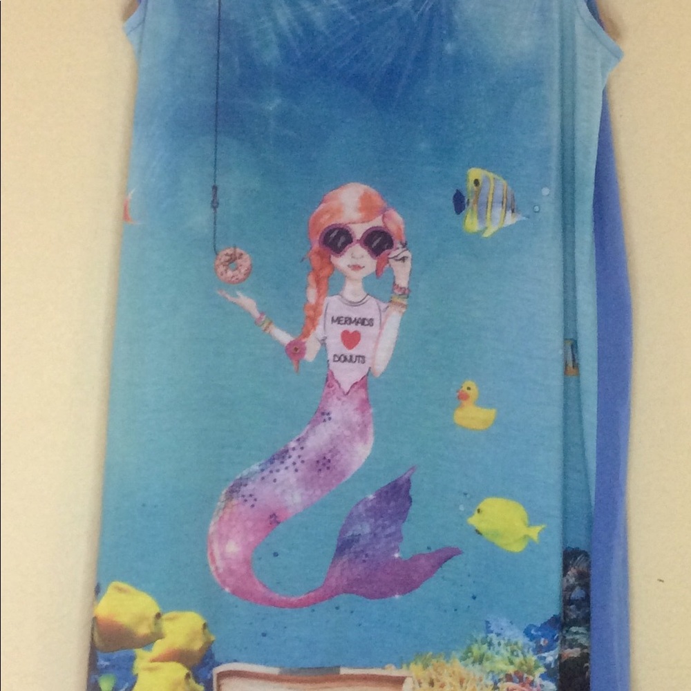 Girls mermaid print nightgown